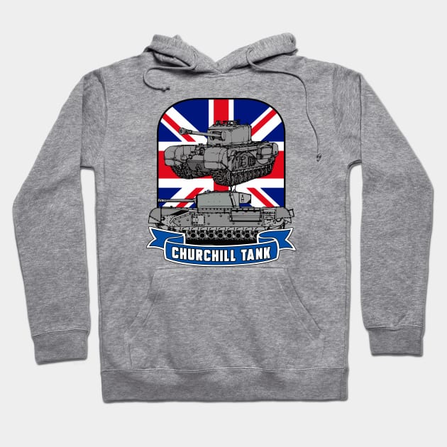 CHURCHILL TANK Hoodie by theanomalius_merch